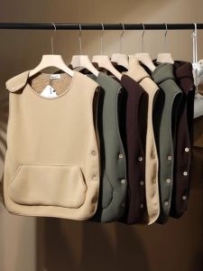 Áo Khoác Lông Cừu Trùm Đầu Siêu Mỏng 380g Cho Nam Mùa Thu Đông Thường Ngày Có Mũ Trùm Đầu Áo Vest Lót Lông Cừu Dày Thời Trang Thành Phố