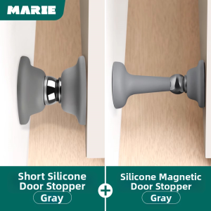 MONLEYTA | Magnetic No-Drill Door Stopper with Anti-Collision for Bathroom