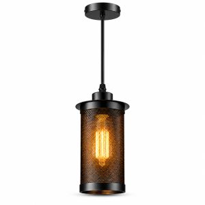 Đèn Thả JOYINLED Kiểu Vintage Chất Liệu Sắt Đen Hình Chuông Chân E27 Phong Cách Công Nghiệp Dành Cho Phòng Ăn Nhà Bếp Đèn Thả Dây Cổ Điển