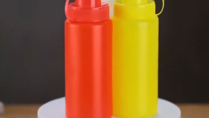 【2Pcs】Clear Plastic Squeeze Bottle Set with Leak-Proof Design and Measurement Markings Available in 240ml to 1000ml Sizes Condiment Ketchup Sauce Mayonnaise With Lid Mustard Squeeze Bottle