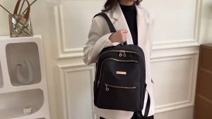 Tas Ransel Sekolah Wanita Import Polos Kekinian Backpack Kampus/Kuliah Anti Air