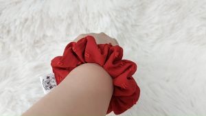 Scrunchy Red Swiss Dot - Regular