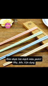 [Hàng tặng] Đũa nhựa lúa mạch ST GROUP màu pastel phong cách vintage gọn nhẹ chất liệu thân thiện môi trường an toàn chịu nhiệt dễ vệ sinh