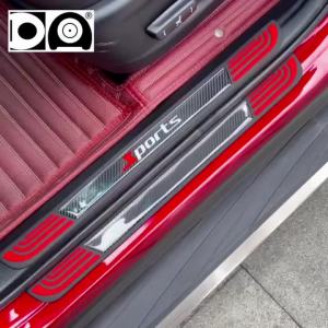 Universal Carbon Car Door Sill Kick Plate Protection for Volkswagen Seat Chevrolet Buick Cadillac Jeep Lincoln Dodge Lexus Acura