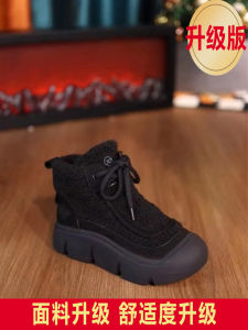 Thickened Fur Lined Real Leather High Top Snow Boots Womens Martin Boots Soft Bottom Anti-Slip Warm Short Boots Casual Style