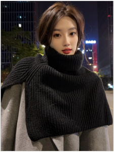 HUOLISI | Slim High Collar Warmth For Women Knitted Scarf