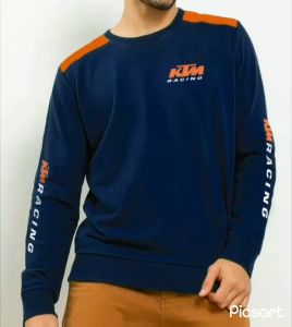 Sweater Husqvarna/KTM Basic Pria Wanita Lengan Panjang Bahan Kain Fleece 2 Warna Ready Size XS - XXXL