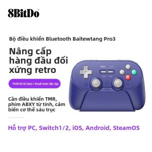 8BitDo | Tay cầm 8BitDo Pro 3 Wireless - Full Hall Effect Dock Sạc Tương thích PC Switch Android iOS Steam