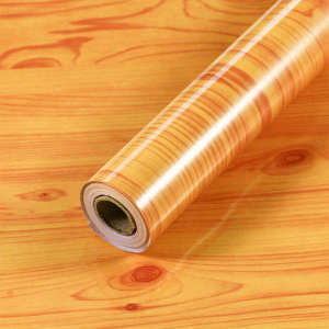 Decorative Wood Grain Sticker Self Adhesive Fake Wood Wall Paper Cabinet Door Bedroom Wardrobe Decor Wall Mural Furniture Renovation Waterproof Wallpaper