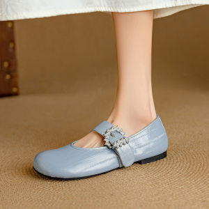 Round Toe Low Heel French Style Mary Jane Shoes