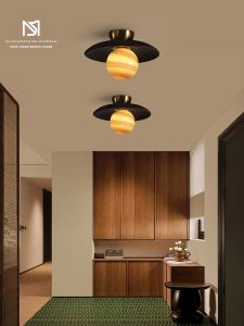 Antique Style Wooden Passage Ceiling Light