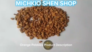 ORANGE PEBBLES - BY MICHKIO SHEN SHOP (GOOD QUALITY PEBBLES) - FOR AQUARIUM TERRARIUM SOIL TOPPINGS GARDEN DECOR AQUASCAPPING