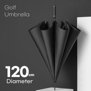 Big Golf Umbrella for Men LED Night Lighting Long Handle Umbrella Windproof Strong 8 Ribs Business Large Umbrella Heavy Rain