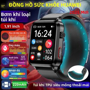 Đồng Hồ Thông Minh Dành Cho Nam Giới Theo Dõi Sức Khỏe Bơm Khí Túi Khí Đo Huyết Áp Chính Xác Theo Dõi Axit Uric & Lipid Máu Tương Thích Với Android Wear Đồng Hồ Thể Dục