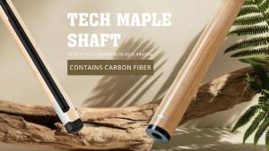 ZOKUE Maple Pool Cue Shaft with 10.5mm 11.5mm 12.5mm Tip 3/8*8 Joint Built in Carbon Fiber Tube Low Deflection Pro Taper Easy to Control Billiard Shaft for Pool Sticks