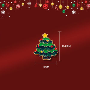 Christmas Brooch 2024 New Arrival New Year Holiday Christmas Eve Small Gift Decoration Cute Cartoon Golden M Badge Accessories