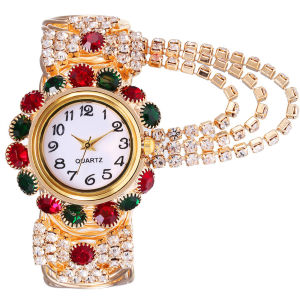 Women Watches Fashion Retro Diamond Opening Bracelet Bangle Light Luxury Quartz Watch for Women Adjustable Gift