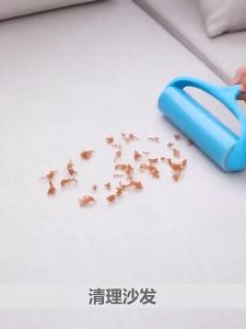 ลูกกลิ้งเก็บฝุ่น ล้างน้ำได้ รีไซเคิลได้ 24ซม ลูกกลิ้งเก็บขน ลูกกลิ้งฝุ่น ลูกกลิ้งขนแมว ด้ามจับปรับได้ ปรับความยาวได้