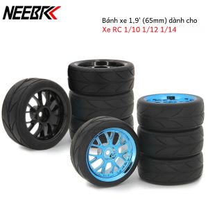 Lốp Xe Cao Su Bền Vành Xanh 65mm Kích Thước 1.9 Inch Đầu Nối Lục Giác 12mm Dành Cho Xe Đua RC Tỷ Lệ 1/10 1/12 1/14 Tương Thích Với Wltoys 144001