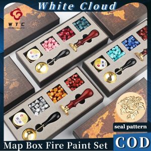 【COD】DIY Custom Stamp Wax Seal Box For Envolope Multifunctional Retro Lacquer Seal Envelope Replace Head Detachable Sealing Wax Set Stamp Spoon
