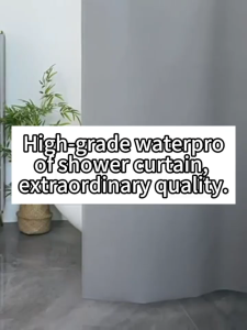 Elegant Shower Curtain High Quality Water Repellent  Curtain  Bathroom Fabric Set Grey/black/white Shower Curtain Waterproof Shower Partition High Quality Bathroom Curtain with Hook 180*180cm