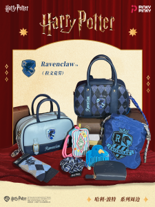 Pinky Harry Potter Surroundings Eagle House Ravenclaw Crossbody Bag Womens Sweet School Style Zipper Closure Casual Daily Use