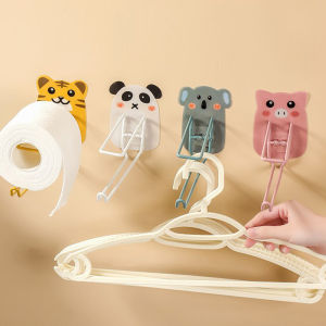 มาตรฐาน ที่เก็บไม้แขวนเสื้อ ลายสัตว์น่ารัก ติดผนัง ราวแขวนทิชชู่ ที่แขวนทิชชู่ สแตนเลส ไม้แขวนเสื้อ ลายการ์ตูน กระดาษทิชชู่