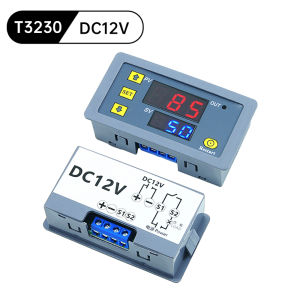 Aideepen | T3230 Delay Timer Relay module DC 12V/DC 24V/AC 110-220V Cyclic Timing Delay Relay 1-Channel Normally Open Relay switch 0-999s