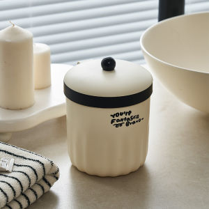 Desktop Mini Trash Can Cover Office Living Room Tea Table Bedroom Home Use Bedside High Aesthetic Value Luxury Storage Bucket