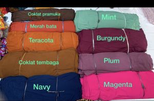 Kain bahan rayon polos meteran (50cm) setengah meter