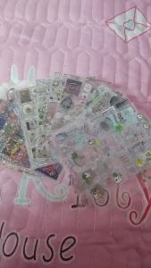 20PC Random PET Cutting Stickers Japanese Retro Showa Style Cute Cartoon Shiny Film Sticker Scrapbook Journal DIY Material Decal