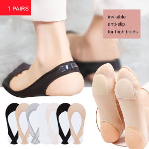 Ultra-Thin Ice Silk Boat Socks Women Forefoot Pad Shallow Hollow Sling Non-Slip Invisible Sock