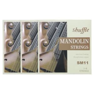 IRIN | Shuffle SM11 Mandolin Strings Anti-Rust Coated Mandolin Replacement Phosphor Bronze Strings for Mandolin Practice Performance