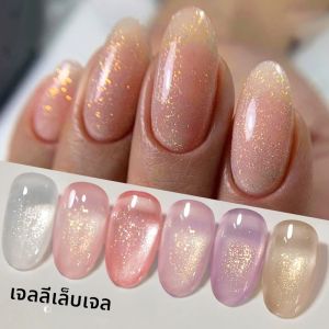 UR SUGAR 15ml Glitter Jelly GEL เล็บโปร่งแสงสีเล็บเล็บกึ่งถาวร Soak Off LED UV GEL อุปกรณ์