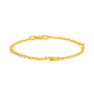 Chow Sang Sang 周生生 999.9 24K Pure Gold Chinese Gifting Collection Flower Bud Bracelet for Women 17cm 31745B Price-by-Weight 3.74g Gold