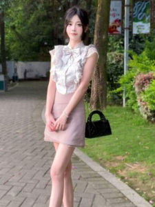 CHANGTONG | Elegant French Style Sweet Outfit Set Skirt and Blouse