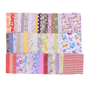 50PCS/lot 10X10cm Cotton Fabric Different Flowers Patterned Handmade Quilting Patchwork Sewing Square Floral Cotton Fabric Craft