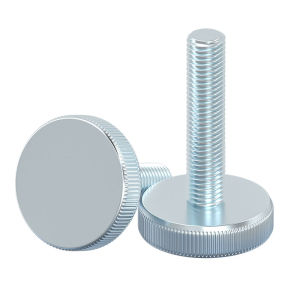 TIANZHUOJINSHU | Galvanized Flat Head Knurled Hand Tightening Screw