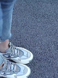 Giày MWC Giày Thể Thao Nữ Cổ Thấp Sneaker Da Đế Cao Năng Động Trendy