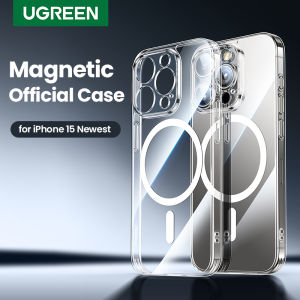 UGREEN Magnetic Magsafe Crystal Transparent Series Mobile Phone Case Compatible with Apple for iPhone 15 Pro Max iPhone 15 Plus iPhone 15