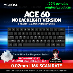 MCHOSE | MCHOSE Ace 60 68 Ace68 V2 Magnetic Switch Mechanical Keyboard Original 0.08ms RT0.001mm 256K Gaming Keyboard Customized E-sports