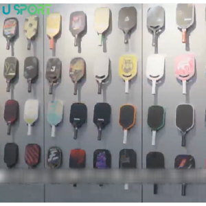 1Set Pickleball Paddle Raket Bahan Serat Karbon Honeycomb Core Fiberglass Indoor Outdoor