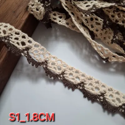 (DÂY 5 MÉT) REN CHỈ COTTON MÀU VINTAGE BẢN RỘNG 1.8Cm_3.8CM