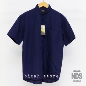 Kemeja pria dewasa polos lengan pendek/kemeja casual katun#kemeja hitam putih sage denim M L XL XXL XXXL