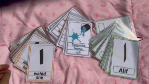 ARABIC FLASH CARDS ALPHABET NUMBERS COLORS