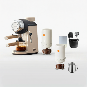 [China Plug Adapter Needed] Bear | Home Use Small Italian Semi-Automatic Espresso Machine with Steam Frother