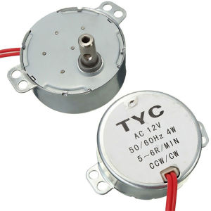 TYC-50 Mini Synchronous Motor 5-6r/min AC 12V/ AC 220V 240V 50/60Hz Torque CW/CCW 4W 4KG Microwave Turntable for Electric Fan