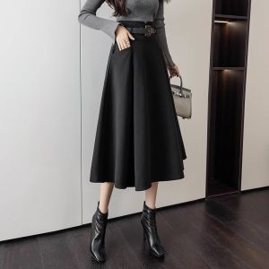 Stylish Elegant Pleated A-Line Mid-Length Skirt