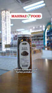 Mahnaz Food | Spices & Herbs | Premium Black Pepper | Whole Black Peppercorns | Seasoning for Cooking & Marinades | 230g