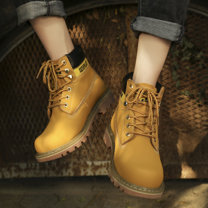 2025 Caterpillar High Top Martin Boots For Men Leather Safety Boots Short Work Boots Waterproof Outdoor Hiking Boots